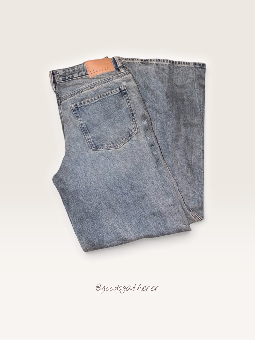 PacSun Casey Low Rise Baggy Jeans Size 30 Light Wash 100% Cotton Wide Leg